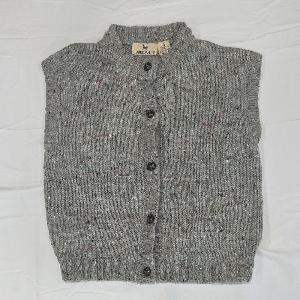 Women's Gray Button-Up Vest
